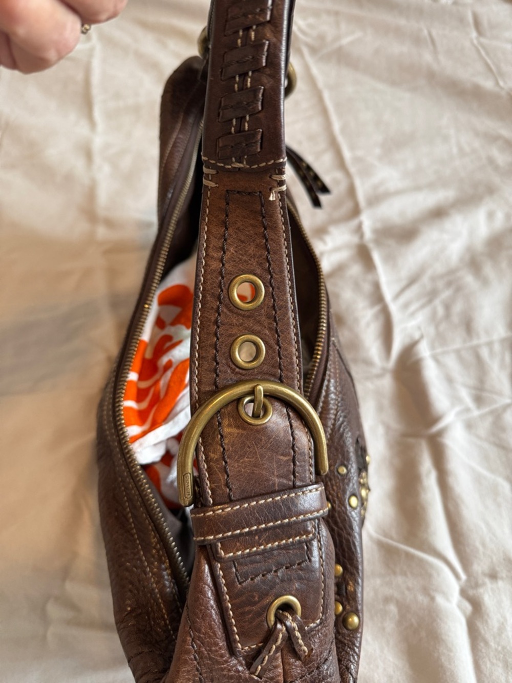 Vintage Y2K Authentic Coach SoHo Boho Studded Leather Hobo Bag - Picture 8 of 16